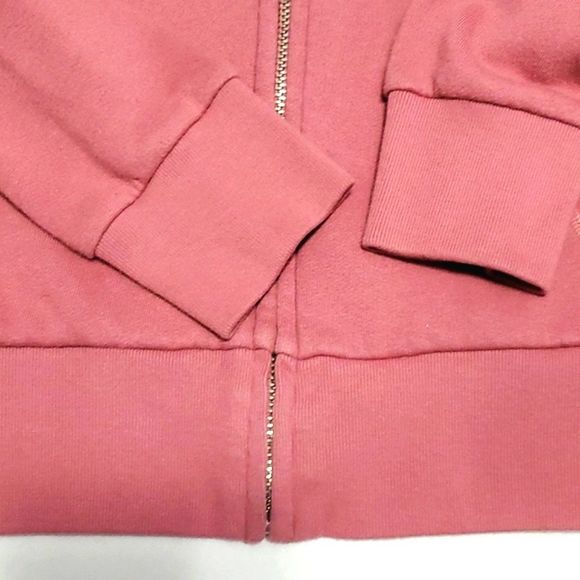 PINK Mauve Soft Comfy Long Sleeve Lounging Zippered Sweater Hoodie - Picture 6 of 8
